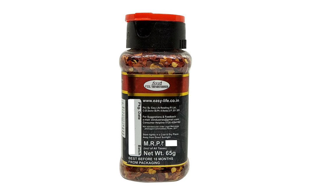 Easy Life Chilli Flakes Roasted    Bottle  65 grams